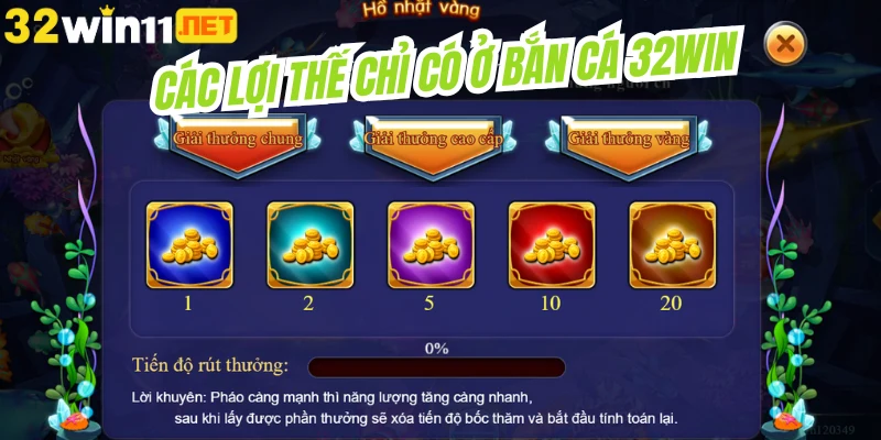 Các lợi thế chỉ có ở bắn cá 32win
